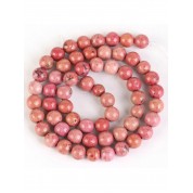 Red Series Natural Stone Beads For Diy Jewelry