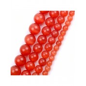 Red Series Natural Stone Beads For Diy Jewelry