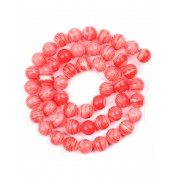 Red Series Natural Stone Beads For Diy Jewelry