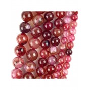 Red Series Natural Stone Beads For Diy Jewelry