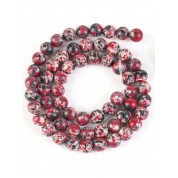 Red Series Natural Stone Beads For Diy Jewelry