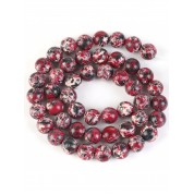 Red Series Natural Stone Beads For Diy Jewelry