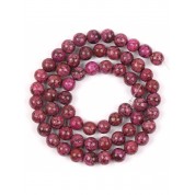 Red Series Natural Stone Beads For Diy Jewelry