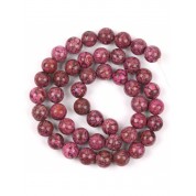 Red Series Natural Stone Beads For Diy Jewelry