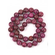 Red Series Natural Stone Beads For Diy Jewelry