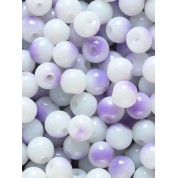 Versatile 8mm Double Color Glass Beads