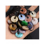 Crystal Agate Natural Stone Pendant Necklace