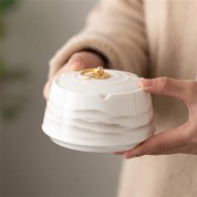 Deluxe Windproof Ceramic Ashtray With Lid