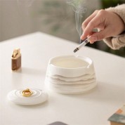 Deluxe Windproof Ceramic Ashtray With Lid