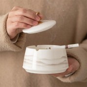 Deluxe Windproof Ceramic Ashtray With Lid