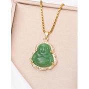 Versatile Jade Necklace With Stainless Steel Chain