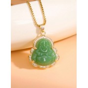 Versatile Jade Necklace With Stainless Steel Chain