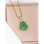 Versatile Jade Necklace With Stainless Steel Chain