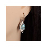 Exquisite Turquoise Jade Pendant Earrings Set