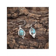 Exquisite Turquoise Jade Pendant Earrings Set