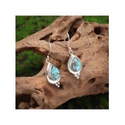 Exquisite Turquoise Jade Pendant Earrings Set