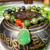 Elegant 8mm Xiuyan Jade Bracelet