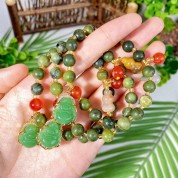 Elegant 8mm Xiuyan Jade Bracelet