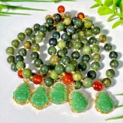 Elegant 8mm Xiuyan Jade Bracelet