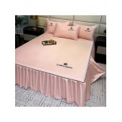 Luxurious Embroidered Silk Bed Skirt