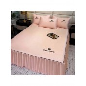 Luxurious Embroidered Silk Bed Skirt