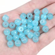 Multi-color Glass Imitation Jade Beads