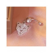 Elegant White Zirconia Leopard Belly Ring