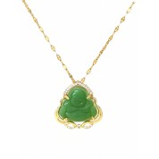 2024 Lucky Jade Buddha Zirconia Necklace