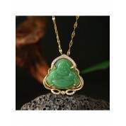 2024 Lucky Jade Buddha Zirconia Necklace