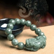 Natural Grade A Ice Jade Pixiu Bracelet