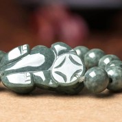 Natural Grade A Ice Jade Pixiu Bracelet