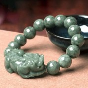 Natural Grade A Ice Jade Pixiu Bracelet