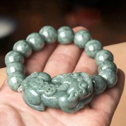 Natural Grade A Ice Jade Pixiu Bracelet