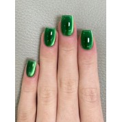 Jade Green Cat Eye Nail Wraps - 30pcs