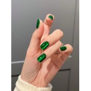 Jade Green Cat Eye Nail Wraps - 30pcs