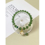 Double Color Crystal Jade Rabbit Bracelet