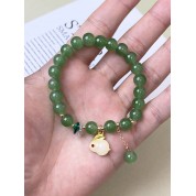 Double Color Crystal Jade Rabbit Bracelet