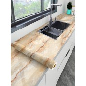 Yellow Jade Marble Self-adhesive Kitchen Sticker