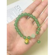 Elegant Four Leaf Clover Jade Beads Bracelet