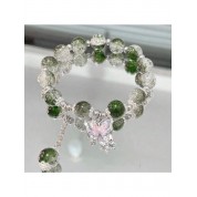 Exquisite Multicolor Butterfly Jade Bracelet