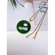 Elegant Blue Jade Lady Necklace Pendant