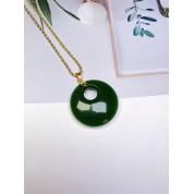 Elegant Blue Jade Lady Necklace Pendant