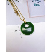 Elegant Blue Jade Lady Necklace Pendant