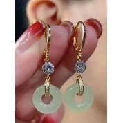 Elegant Emerald Green Tassel Earrings