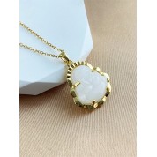 Classic White Jade Buddha Pendant Necklace