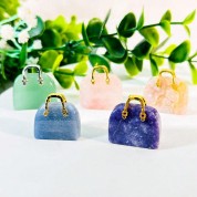 Natural Crystal Mini Tote Bag Decor