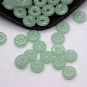 Elegant Glass Jade-like Beads For Diy Jewelry