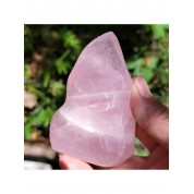 Rose Quartz Flame Ornament For Home Decor