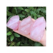 Rose Quartz Flame Ornament For Home Decor