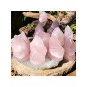 Rose Quartz Flame Ornament For Home Decor